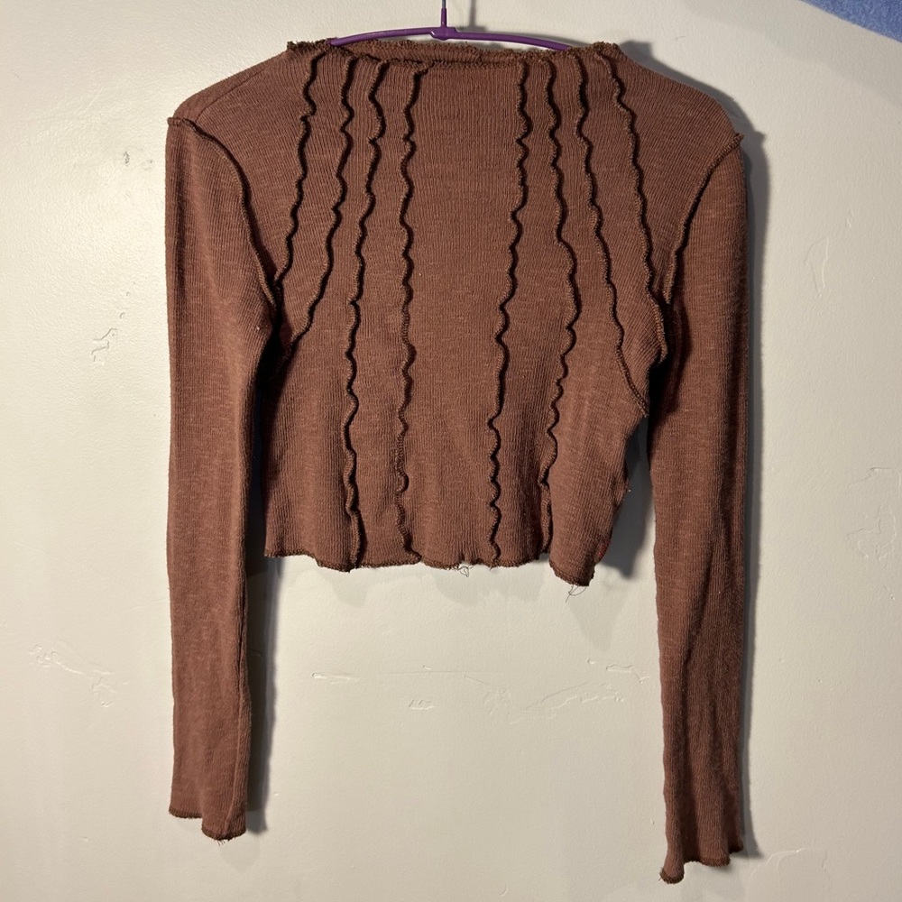 Brown Long-Sleeve Shirt